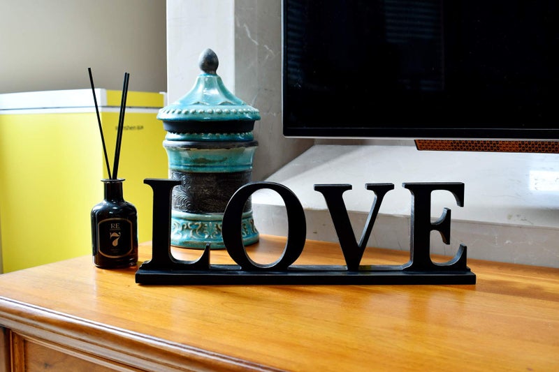 Waroom Home Love Sign for Home Decor, Wooden love Block Letters Rustic Tabletop Words Decor (Love) - Image 2